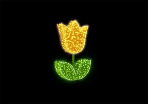Iluminacja tulipan 3D do wyboru 3 kolory
