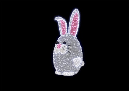 Iluminacja wielkanocna zajączek 3D - Sklep NewLed