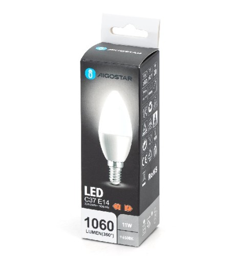 Żarówka LED 11W, gwint E14, barwa zimna 6500K, 1060lm.