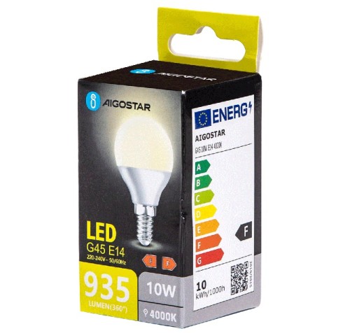 Żarówka LED 10W, G45, E14, barwa neutralna 4000K, 935lm.