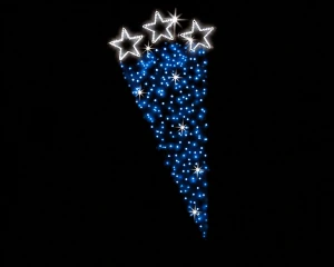 Dekoracja latarniowa LED 200 × 100 cm – Spadające Gwiazdy