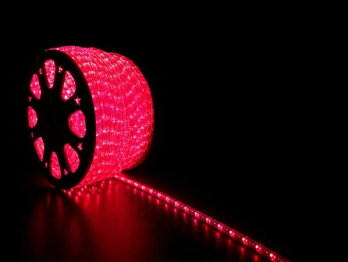 Wąż LED 24V zewnętrzny IP67 360° na metry – czerwony