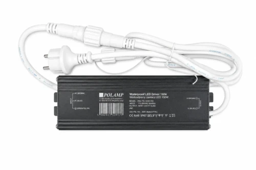 Zasilacz 24V 150W z kablem zasilającym do lampek led