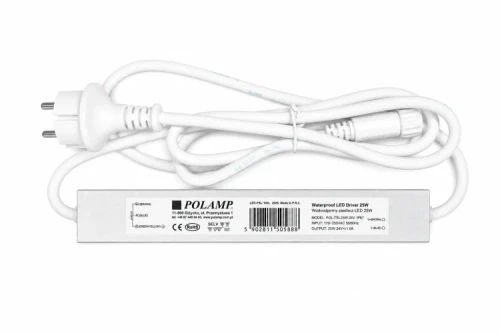   Zasilacz 24V 25W z kablem zasilającym do lampek led