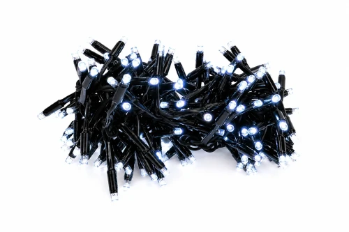 Lampki LED profesjonalne, gęste 180 LED, biały zimny , czarny kabel, 3 m 2x1.5m 