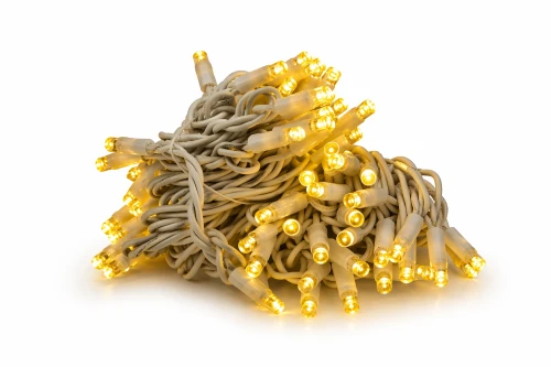 Kurtyna zewnętrzna LED 5x1,0M b.ciepła, biały kabel 380LED 240V