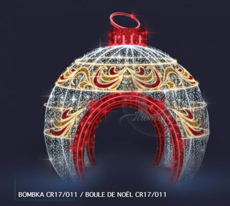 Bombka 3D z wejściem 300cm x fi 270 cm czerwona - Sklep NewLed