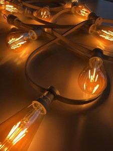 GIRLANDA 230V, żarówki co 75cm, 4W Vintage st64 