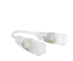 Złączka do neonu led flex 7,5W/m jednokolorowy kabel łączący 220V AC IP67