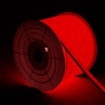 Szpula 50m Neon LED flex 180º czerwony 7.5 W/m, 220V AC 120 LED/m IP67