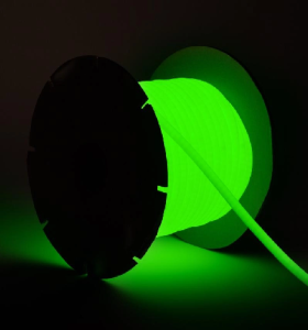 Neon LED 360° Zielony szpula 50m 220V AC 120diod/m SFLEX17 IP65 