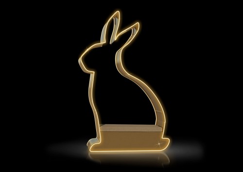 Iluminacja Wielkanocna zając z siedziskiem 3D 200x300x50cm EFR-07-21-075 - Sklep NewLed