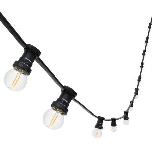 Profesjonalna girlanda z żarówkami 1W G45 2700K 70lm IP44 230V  żarówka co 1 metr 