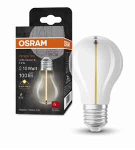 Żarówka LED Osram Vintage 1906 z magnesem A60 1,8 W  10 W, E27 100 lm ciepła biel 2700 K.