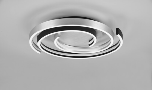 Trio Caya lampa sufitowa LED  szczotkowane aluminium Ø50cm 58W 6800lm CCT 2300K/3000K/4000K z możliwością ściemniania