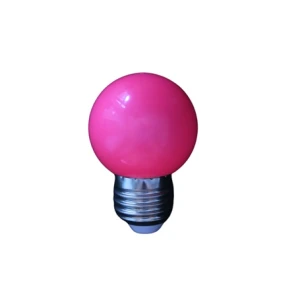 Żarówka LED E27 1W G45 220V RÓŻOWA plastikowa